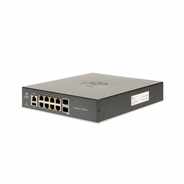 Switch cnMatrix EX1010  de 8 puertos Gigabit Ethernet y 2 SFP, Capa 2,  gestión en la nube