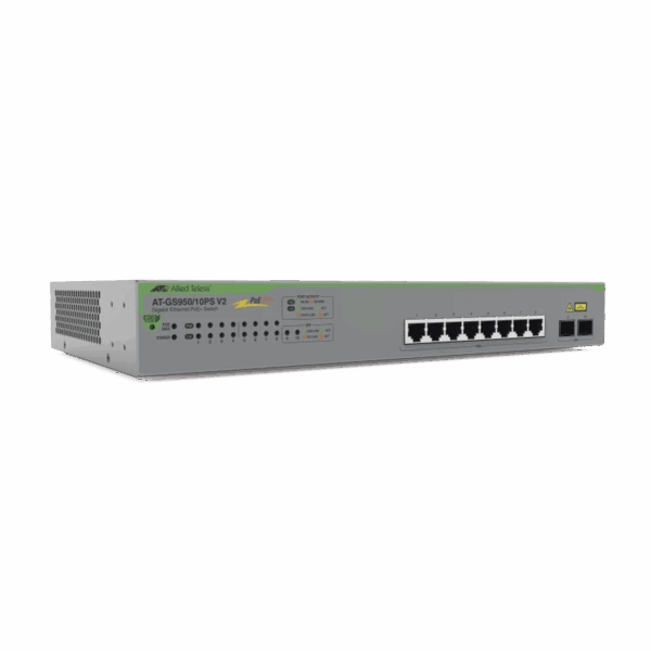 Switch PoE+ Gigabit WebSmart de 10 puertos 10/100/1000 Mbps (2 x Combo) + 2 puertos gigabit SFP (Combo), 75 W