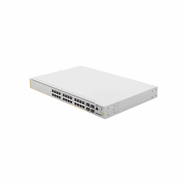 Switch PoE+ Administrable CentreCOM GS970M, Capa 3 de 24 Puertos 10/100/1000 Mbps + 4 SFP Gigabit, 370 W