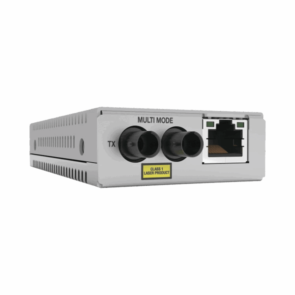 Convertidor de medios Fast Ethernet a fibra óptica, conector ST, multimodo (MMF), distancia hasta 2 km