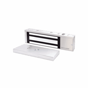 CERRADURA ELECTROMAGNETICA DE 600LB EN COLOR  NEGRO CON SENSOR DE ADHERENCIA Y LED DE STATUS