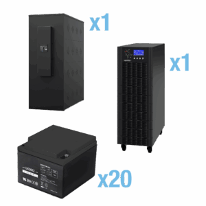 UPS Trifásico de 30 kVA/27 kW, Topología Online Doble Conversión, Voltaje de 208/220 Vca de L-L, Respaldo de 5 Minutos al 100% de Carga, Incluye Módulo y Banco de Baterías