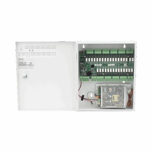 Controlador de Elevador IP Para 32 Pisos / Gestión 100% en la Nube / Interfaz Web / Pases Temporales desde App / Activación de Pisos desde App/ Wiegand / POE / 20,000 Tarjetas /100,000 Eventos / Compatible con Videoporteros Akuvox