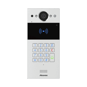 Videoportero SIP / Teclado y Lector de Tarjeta / Notificación App / Notificación Llamada Telefónica / Configuración en la Nube / POE / IP65 / Cámara de 2 MP / NFC / PIN Temporal para Visitas / Control de 2 Puertas