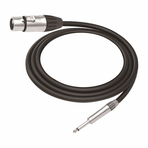 Cable de Audio | XLR 3 Polos Hembra a Plug 1/4 in mono | Conector Seetronic Serie M SCMF3 - MP2X | Longitud 3m