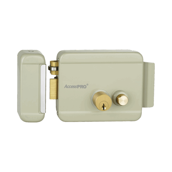 Cerradura Eléctrica con Botón de Salida / Incluye Llave  / Exterior / Izquierda
