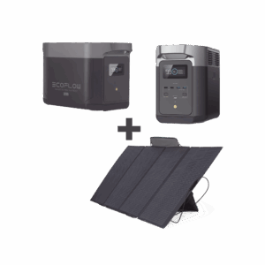 Kit de Estación de Energía Portátil 2048Wh + Batería Externa 2048Wh + Panel Solar Flexible 400W (4096Wh Totales)