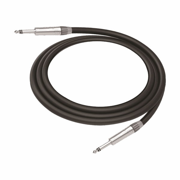 Cable de Audio | Plug 1/4 in a Plug 1/4 in Stereo | Carcasa Cromada | Conectores Seetronic | Longitud 3m