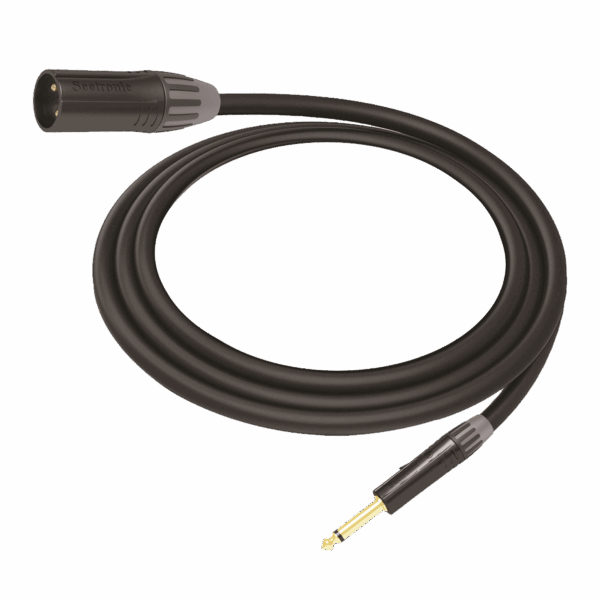 Cable de Audio | XLR 3 Polos Macho a Plug 1/4 in mono | Conector Seetronic Serie M SCMF3 - MP2X | Longitud 3m