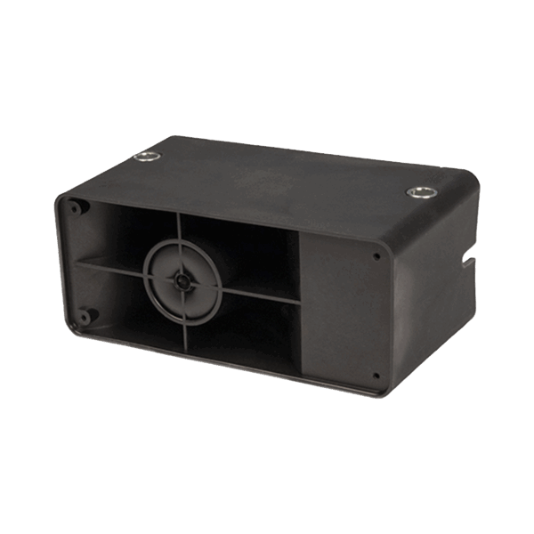 Alarma de reversa vehicular con montaje universal, 12-24 Vcc, 117 dBA