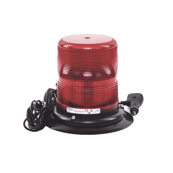 Baliza LED color rojo con montaje magnético de succión de 7" de altura