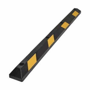 Tope Vehicular P / Estacionamiento / 183cm / Color Negro-Amarillo / 8 Franjas Reflejantes.