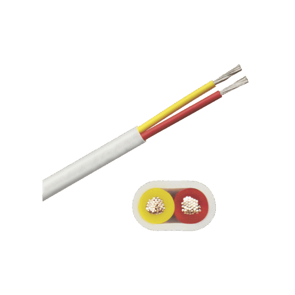 Rollo de cable plano grado marino calibre 14, de 2 conductores (rojo y amarillo) de 100 pies (30.48 m).