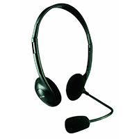 AUDIFONO DIADEMA C/MICROFONO EASY LINE C/CONTROL DE VOLUMEN NEGRO