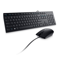 KIT TECLADO Y MOUSE DELL KM300C ALAMBRICO DE 105 TECLAS EN ESPAÑOL COLOR NEGRO