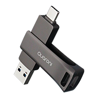 MEMORIA QUARONI 64GB USB 3.2 / DUAL A&C / OTG / METALICA