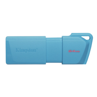 MEMORIA FLASH USB KINGSTON DATA TRAVELER EXODIA 64GB GEN 1 3.2 TIPO A TURQUESA NEON (KC-U2L64-7LB)