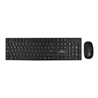 KIT TECLADO Y MOUSE INALAMBRICOS CONECTOR USB RESISTENTE A DERRAMES SILENCIOSO PERFECT CHOICE DUST – NEGRO