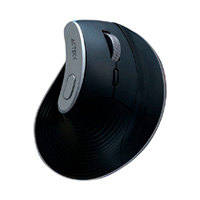 MOUSE ACTECK VIRTUOS FITT PRO MI770 / VERTICAL / ERGONOMICO / INALAMBRICO / DUAL – USB – BLUETOOTH / RECARGABLE / OPTICO / 2400 DPI AJUSTABLE / 8 BOTONES SCROLL / NEGRO / AC-936200