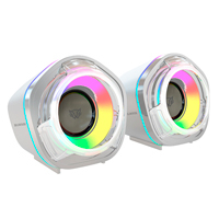 BOCINAS GAMER BALAM RUSH GLIMM PENTA BG545 / CONEXION DUAL / SONIDO ESTEREO / USB – BLUETOOTH 5.0 / 50 MM / 45 HZ -16 KHZ / ILUMINACION RGB / 2 CANALES / 6 W / BLANCO / BR-941235