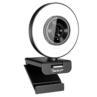CAMARA WEB OCELOT GAMING IRIS-W1 / FULL HD / 60FPS / ARO DE LUZ 3 TONALIDADES / USB / COLOR NEGRO