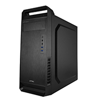 GABINETE ACTECK ROMA GM670 / MEDIA TORRE / ATX, MICRO ATX, MINI ITX / FUENTE 500W / METAL / NEGRO / AC-932592