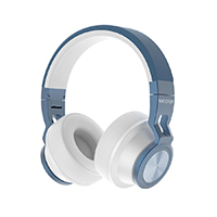 AUDIFONOS BACKDROP INALAMBRICOS DE DIADEMA BLUETOOTH – ALAMBRICOS COLOR BLANCO CON AZUL