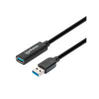 CABLE USB EXTENSIÓN, MANHATTAN,153737,V3.0 EXT. ACTIVA  5.0M NEGRO
