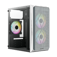 GABINETE ACTECK DOOM GI630 / MINI TORRE / MICRO ATX – MINI ITX / FUENTE DE PODER 500W / PANEL ACRILICO / 3 VENTILADORES FRGB INCLUIDOS / BLANCO / AC-935746
