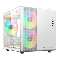GABINETE GAMER BALAM RUSH TANK MINI GI930 / MINI ATX / MINI ATX – MINI ITX / PANEL CRISTAL TEMPLADO / BAHIA 3X SSD – 2X HDD / VENTILADOR RGB / MALLA METALICA / METAL / BLANCO / BR-936040