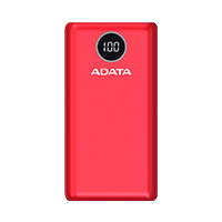 BATERIA DE RESPALDO ADATA POWER BANK P20000QCD 20000MAH/2 USB A/ 1 USB C/INDICADOR DE CARGA DIGITAL COLOR ROJO(AP20000QCD-DGT-CRD)