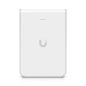 Access Point UniFi U6 In Wall/Montaje p/pared, WIFI 6 2.4 Y 5 Ghz, hasta 5.3 Gbps, 1 pto PoE In, 4 ptos secundarios (1 PoE Out)