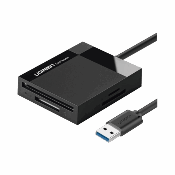 Lector de Tarjetas USB-A 3.0  a CompactFlash (CF)/ MemoryStick (MS)/ TransFlash (TF)/ SecureDigital (SD) | 4 en 1 | 5Gbps | Hasta 2TB | Soporta Windows/Mac OS/Linux/Android | Lectura de tarjetas simultánea | Cable de 15cm.