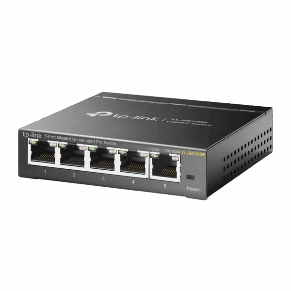 Switch Escritorio Easy Smart de 5 puertos 10/100/1000 Mbps / IGMP para Vigilancia / Calidad en el Servicio (QoS) / Gestión GUI