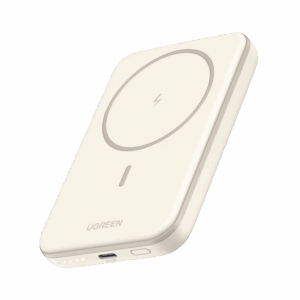 Power Bank MagSafe de 5000mAh | 15W | Carga Inalámbrica y por Cable USB-C | Sistema de Protección Inteligente | Tecnología de Carga Rápida | Ultra Delgado | Ultra ligero | Compatible con iPhone 15/14/13/12 | Color Beige.