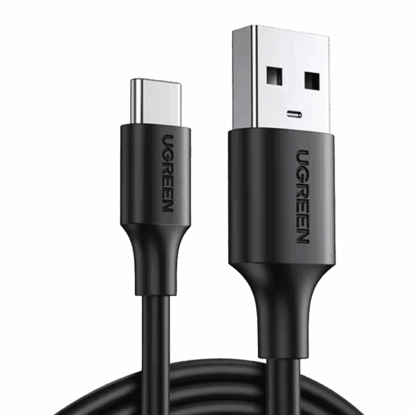 Cable USB-A a USB-C | 1 Metro | Carga y Sincronización de Datos | Carga Rápida 60W | Datos 5 Gbps | QC 3.0/2.0 | FPC | AFC | Protección Integrada | Duradero y Flexible| Caja ABS | Cubierta de TPE | Color Negro.