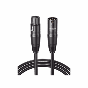 Cable para Micrófono XLR Tipo Canon Macho a Hembra / 10 Metros / Plug & Play / Antiinterferencias / Triple Blindaje / Alta Calidad / Color Negro