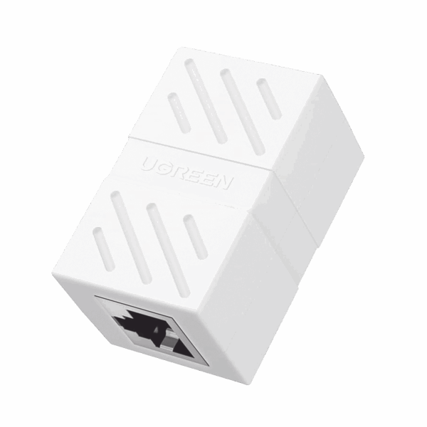 Acoplador (Extensor de Cable Ethernet RJ45 a RJ45) | 1000Mbps | Compatibilidad con Cat7 Cat6A Cat6 Cat5e | Compatible con POE | Ignífugo | ABS | Color Blanco.
