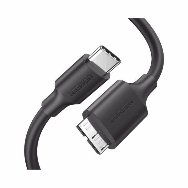 Cable USB Tipo C 3.0 a Micro Tipo B | 1m |Carga Rápida | 5 Gbps | Transferencia de Datos | Blindaje Interior Múltiple | Compatible con Disco Duro Externo, Portátiles, Seagate, Nikon, Canon.