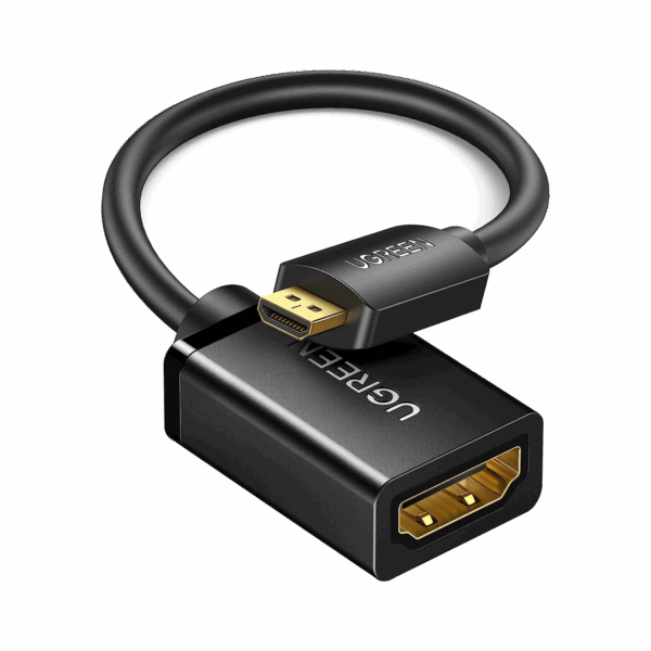 Adaptador Micro HDMI a HDMI (HDMI Tipo D)   / 18Gbps / 4K@60Hz / HDR /  Tecnología 3D / ARC / Carcasa PC+ABS / HDCP/ Longitud de 22 cm