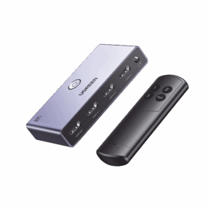 Switch (Splitter) 8K HDMI 2.1 / 3 entradas 1 Salida / Incluye Control Remoto / Soporta 8K@60Hz 4K@120Hz 4K@60Hz 3D / HDR / HDCP 2.3 / Carcasa de Aluminio.