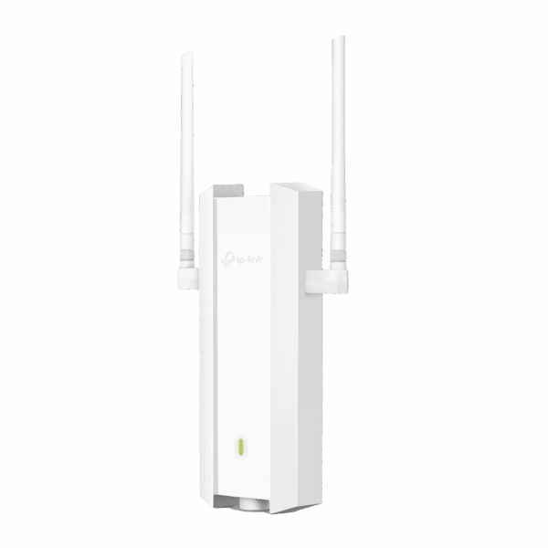 Punto de Acceso Omada Exterior / Wi-Fi 6 AX1800 MU-MIMO 2x2 / Mesh Omada / Alta Densidad de Usuarios / Carcasa Resistente IP67 / Configuración por Controlador o Stand-Alone / Para Montaje en Mástil/ Pared / Alimentación PoE+