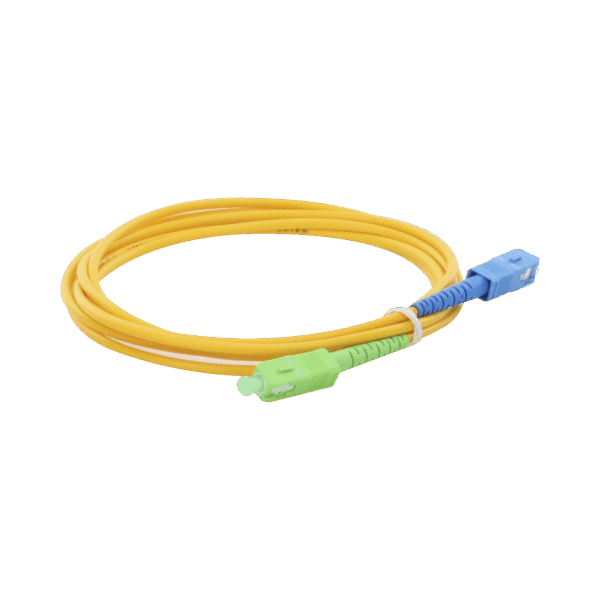 Jumper de Fibra Óptica Monomodo SC/APC-SC/UPC Simplex de 2 metros, 3mm