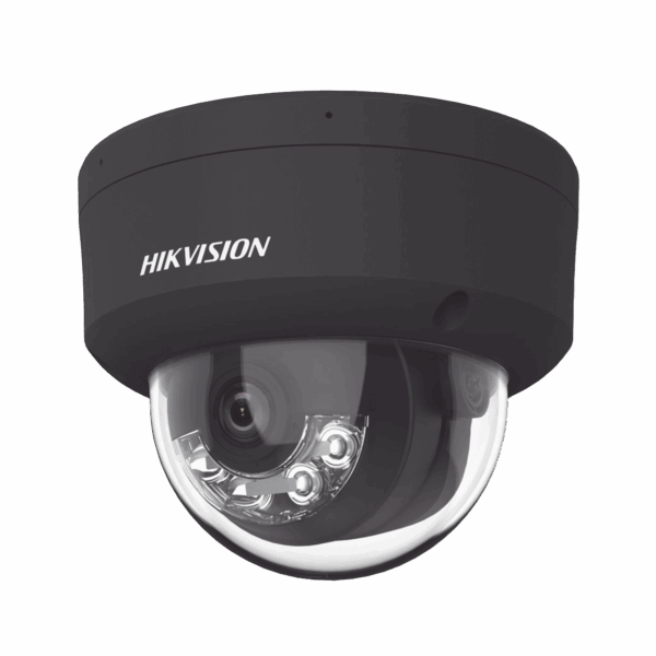 Domo IP 4 Megapixel / Color Negro / Lente 2.8 mm / Dual Light (30 mts Luz Blanca + 30 mts IR) / 2 Micrófonos Integrados / ACUSENSE / Exterior IP67 / IK10 / WDR 120 dB / PoE / ONVIF / Micro SD / Metal / ACUSEARCH