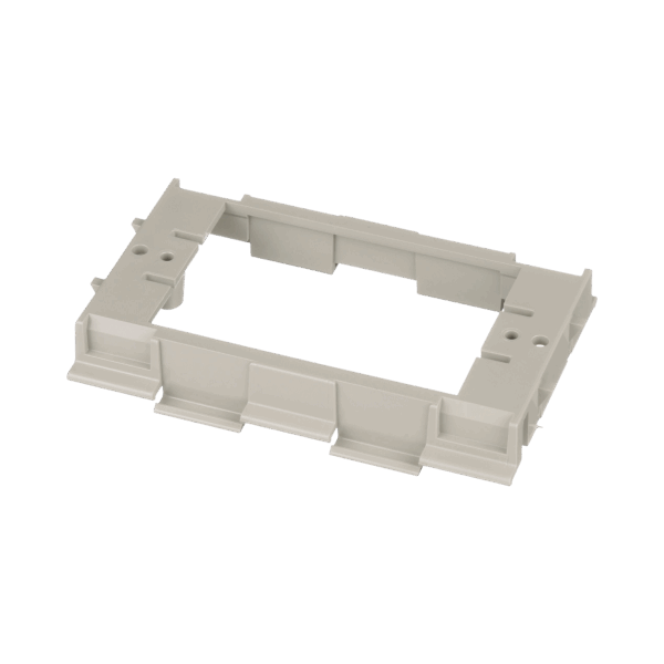 Soporte para Montaje de Faceplates en Canaleta T70, de PVC Rígido, Color Gris Internacional