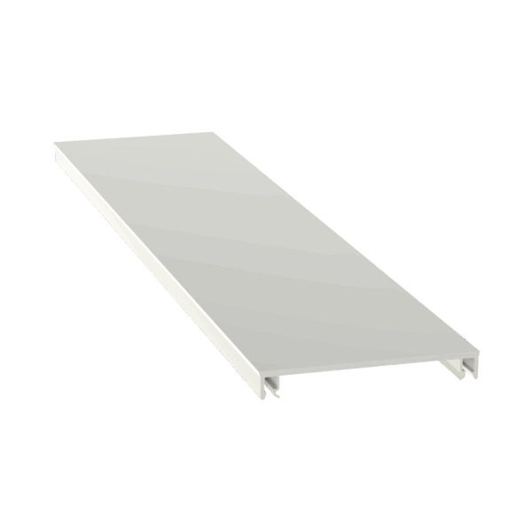 Cubierta para canaleta T-70, de PVC rígido, 70.1 x 9.1 x 1828.8 mm, Color Blanco