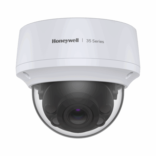 Domo IP 5 Megapixel / Lente Mot. 2.7 a 13.5 mm / 50 mts IR / Ultra Baja Iluminación /  NDAA / ONVIF /  IP67 / IK10 / H.265 / IA (Filtro de Humanos y Vehiculos) / Merodeo / Conteo de Personas / PoE / Audio y Alarmas I/O / Serie 35