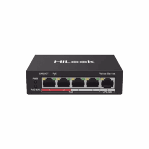 Switch PoE+ / 4 Puertos 10/100 Mbps PoE+ (af / at) / 1 Puerto 10/100 Mbps Uplink / Modo Extendido hasta 250 Metros / 35 Watts