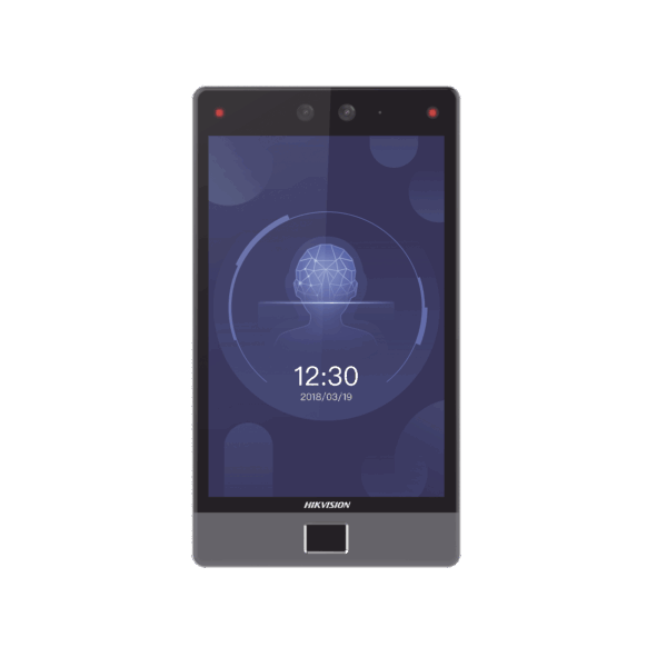 Terminal Facial Min Moe 8" Touch con Lector de Huellas / Delgada y Estética / PoE / 100,000 rostros / Exterior IP65 / Función de Videoportero y Lectura de Códigos QR / Lectura de tarjetas