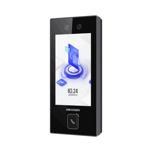 Terminal Facial Min Moe con BOTON DE LLAMADA FÍSICO / 3000 Rostros / Pantalla 4.5" / Administrable en la Nube con Hik-Connect Teams / Exterior IP65 / PoE / WiFi